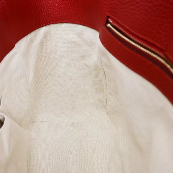 authenticity guaranteed GUCCI GG Logo Swing Shoulder Hand Tote Bag Leather - Picture 10 of 15